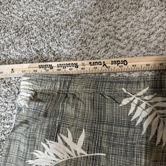 Tommy Bahama Swim Trunks Mens XL Gray Palm Leaf Print Board Shorts Nylon Relax - Picture 7 of 8